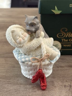 Dept 56 Snowbabies  Make Room for Toto  Wizard of Oz Trinket Jar 2001 w/ Box