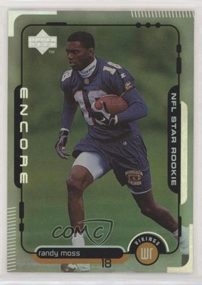 1998 Upper Deck Encore NFL Star Rookie Randy Moss #12 Rookie RC HOF yn4