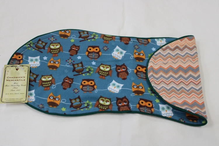 Finished - Baby Shoulder Burp Rag - Multi Owls/Chevron
