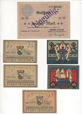 (USA) NOTGELD  VEGESACK - 6 different notes (V003) V003