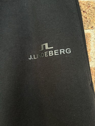 J. Lindeberg Men's Alpha Sweatpants Large Black Melange Athleisure Performance