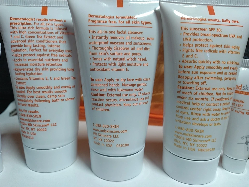 DR. DENNIS GROSS 5-PC SKINCARE (BODY, FACIAL CLEANSER, SUNSCREEN, EYE, MOISTURE) - Image 4 of 4