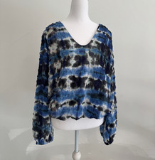 Karen Kane Blue Range Blouson Top XL - nwt