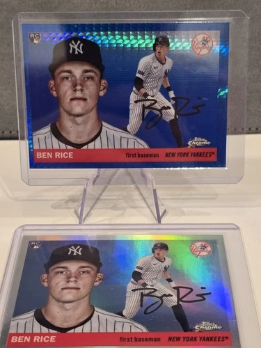 2025 Topps Chrome Platinum Ben Rice #311 Blue Prism Refractor & Refractor💎