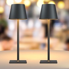 2 Pack Rechargeable Table Lamps,Cordless Lamp with 6000mAh Battery Operated, ...