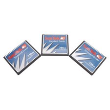 Lot of 3 SanDisk SDCFB-256-201-00 CompactFlash Memory Card, 256MB Capacity