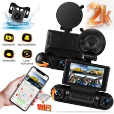 4 Kanal 360° 2K Dashcam Nachtsicht Autokamera G-Sensor APP mit Hardwire-Kit 64GB