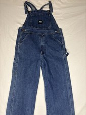 Key Bib Overalls Youth Size 12 Blue Denim Carpenter Pockets Kids For Boy Or Girl