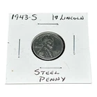 1943-S Lincoln Wheat Cent Steel Penny 1¢ US Mint Wartime Coin