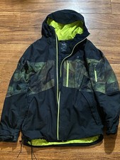 Oakley Men Medium Performance Fit Snowboarding Skiing Jacket Green / Black 2010