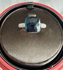 Pomellato Nudo Maxi: Oro Rosa/Bianco, Topazio e Diamanti, Full Set pari al Nuovo