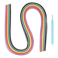 "Papier Quilling Streifen 21.3\" 5Mm 24 Farben Mit Stift (Mehrfarbig 120 Streifen)"