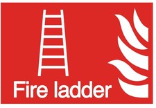 Fire Information Sign - Fire Ladder - 1.2mm Rigid PVC - A5 A4