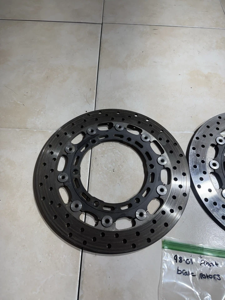 1998-2001 Yamaha R1 First Generation Front Brake Rotors - Image 2 of 4
