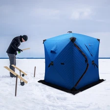 Portable Ice Fishing Tent, Fishing Shelter, Thermal Ice Fishing Shanty