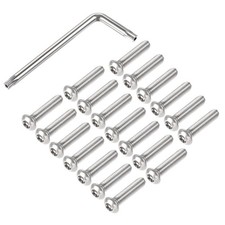 M8x35mm Torx Security Machine Screw 20pcs Pan Head Screws with T40 L-Type Wrench