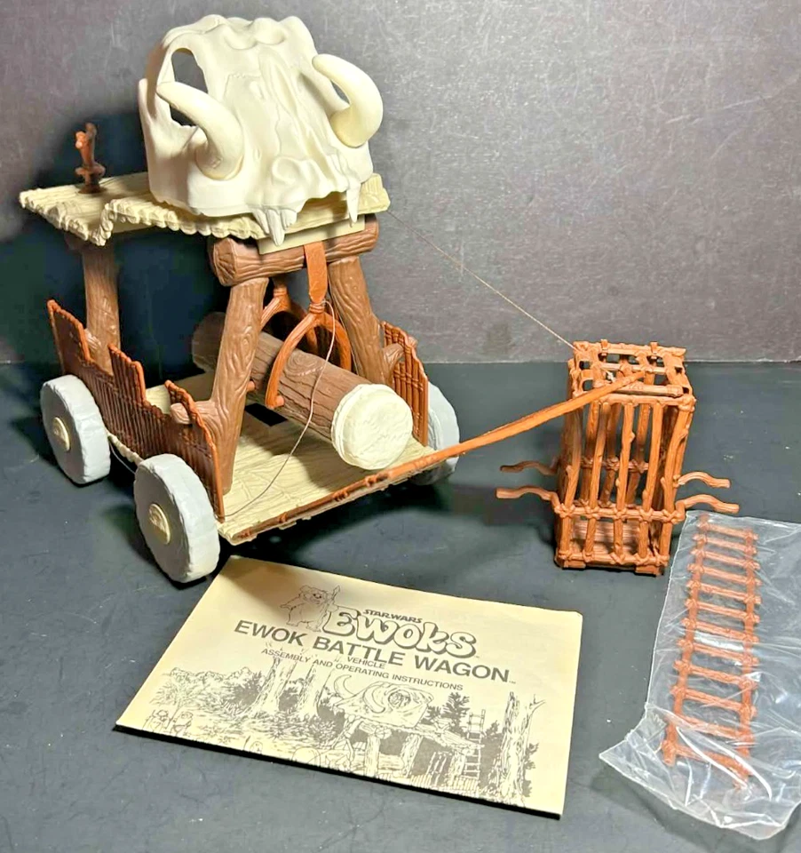 Ewok Battle Wagon 1985 STAR WARS Винтажный Оригинал 100% ПОЛНЫЙ КОМПЛЕКТ с КОРОБКОЙ Вставок! - Изображение 2 из 4