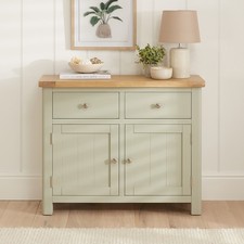 2 Door Sideboard Marbury Sage Green Medium - Storage Cabinet Oak Furniture