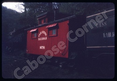 Cass Scenic Railroad Caboose #90788 West Virginia June 1967 35mm Slide (6440)