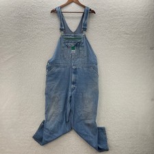 Vintage Liberty Overalls Mens 44x28 Blue Denim Bibs Work Farm Outdoor Faded