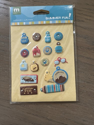 #ad Brand New Making Memories Summer Fun Outdoor 16 Brads Scrapbooking FREE SHIPPING $4.00