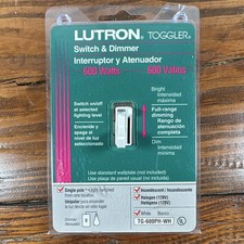 Lutron Toggle Dimmer Wall Switch 600W White S...