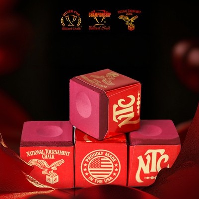 USA Silver Cup National Tournament NTC Billiard Snooker Chalk 12pcs/Case