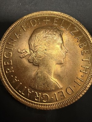 1967 Gold Sovereign coin Great Britain Elizabeth II UNC / MS  KM#908