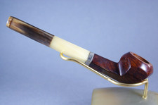 Pipa Vintage Bruyere Garanzia Pannellata Biliardo Stelo Corno Originale (№11\10)