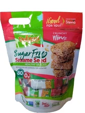 (1 PK-10.72 oz) Dulzura Sugar Free Sesame seed Candy Crunchy Mini Vegan Ajonjoli