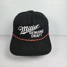 Miller Genuine Draft Beer Rope Hat Snapback Trucker Cap Hat Mad Engine 