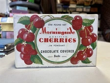 BRACH'S MORNINGSIDE 1950s CHOCOLATE COVERED CHERRIES CANDY BOX STORE DISPLAY !!!