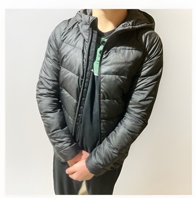 Adidas Damen sehr warme Winter gefütterte Daunenjacke schwarz 60% Ente40% Daunen 2XS