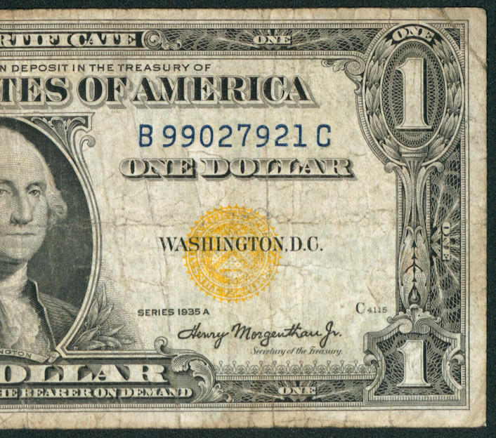 ((HIGH SERIAL #)) $1 1935 A (( NORTH AFRICA )) Silver Certificate **CURRENCY