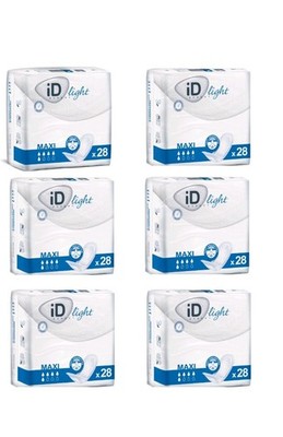 6 Packungen à 28 iD Expert Light Maxi - Inkontinenz Windeleinlagen Hilfe - Case Saver