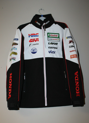 New With Tag motor racing Honda Team Soft-shell embroidery jacket