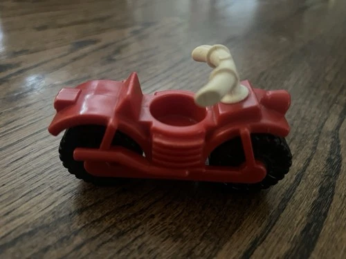 Fisher Price Vintage Little People Pop up Camper Red Motorcycle