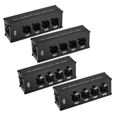 2 Paar 4 Kanal 3 Pin Multi Network XLR Kabel Breakout, Schwarz