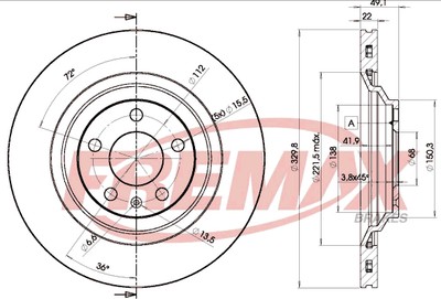 Remax BD-5314 Brake Disc for Audi