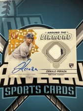 OSWALD PERAZA RC 2023 Topps PRISTINE GOLD AROUND THE DIAMOND AUTO RELIC /50