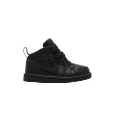 Air Jordan 1 Mid Toddler Triple Black 640735-091 Infant Size