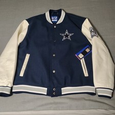 Ultra Game NFL Dallas Cowboys Quilt Lined Knit Trim Varsity Jacket Men's 2XL