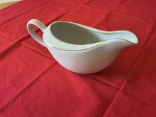 GRAVY BOAT White Ceramic ROYAL NORFOLK with Silver Gilt Detail