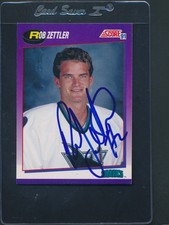 1991/92 Score #370 Rob Zettler Sharks Signed Auto *D4588