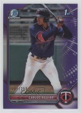 2022 Bowman Chrome Prospects Purple Refractor 227/250 Carlos Aguiar #BCP-1 s3g