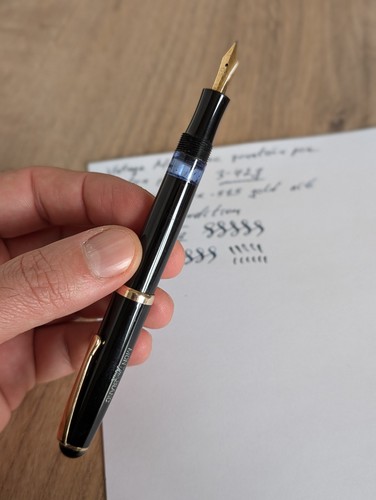 Vintage Montblanc 3-42G Kolbenfüller Füllfederhalter - Gold 14K flexibel (M) Feder - Bild 7 von 20