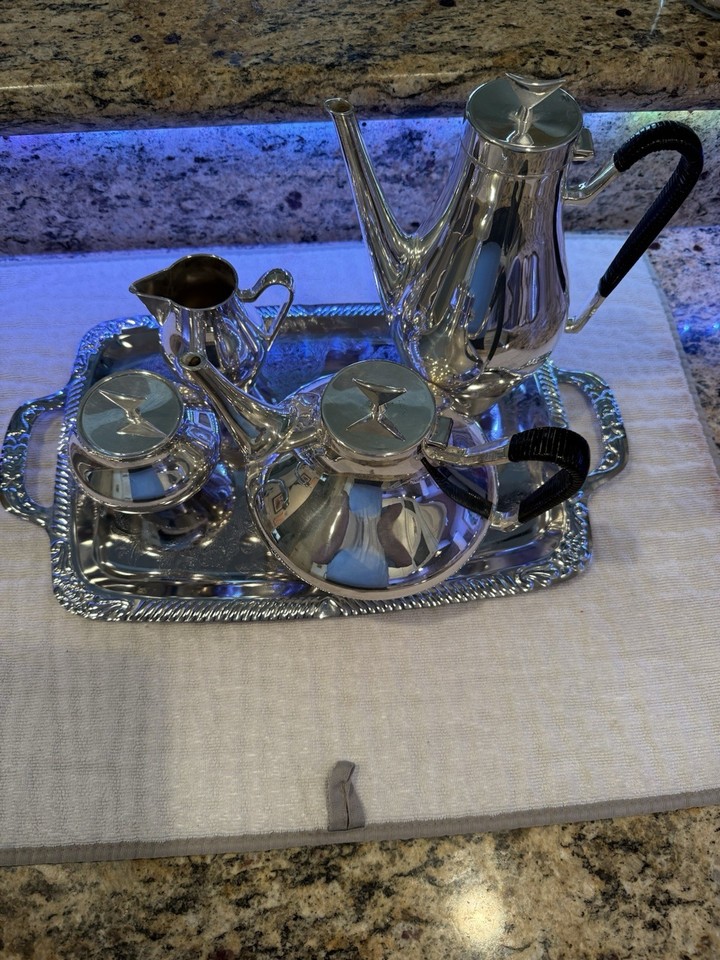 Reed & Barton by John Prip Mid Century Modern Coffee & Tea Service 4 Pc ...
