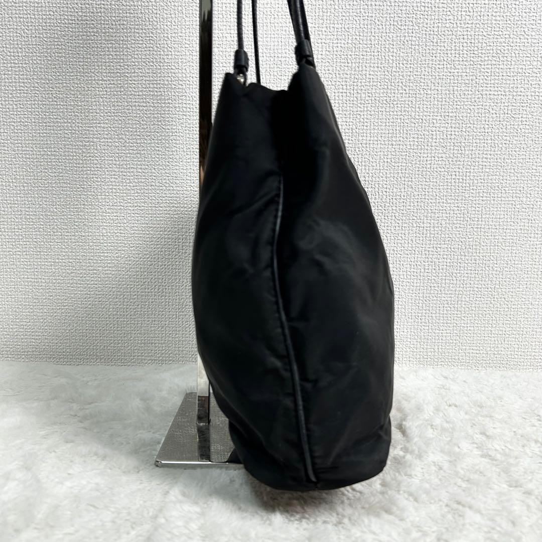 Excellent Condition PRADA Triangle Logo Plate Nylon Leather Shoulder Tote Bag Bl thumbnail 9