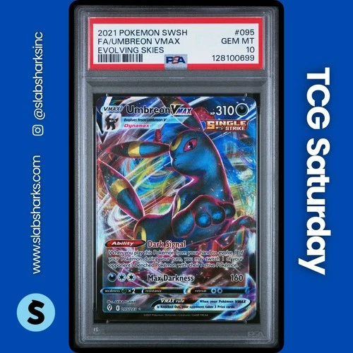 2021 POKEMON SWSH EVOLVING SKIES #095/203 UMBREON VMAX FULL ART PSA 10