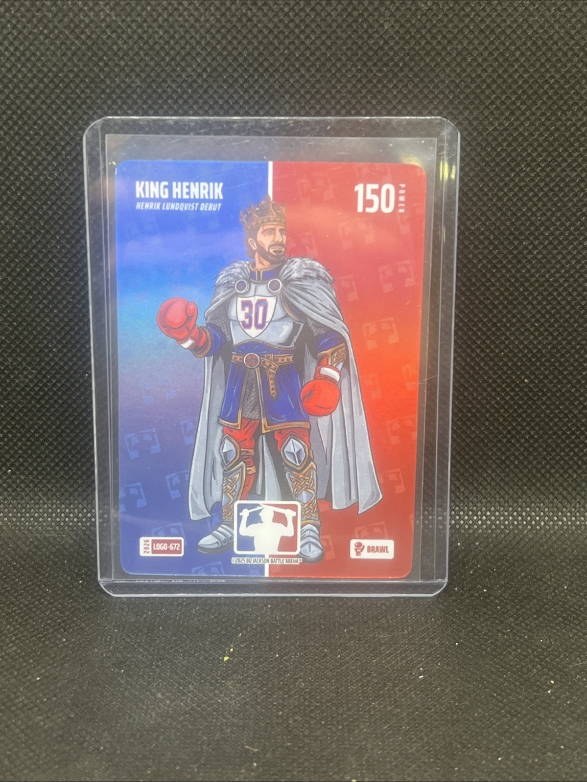 2025 Bo Jackson Battle Arena King Henrik Logo-672 Debut Card Henrik Lundqvist